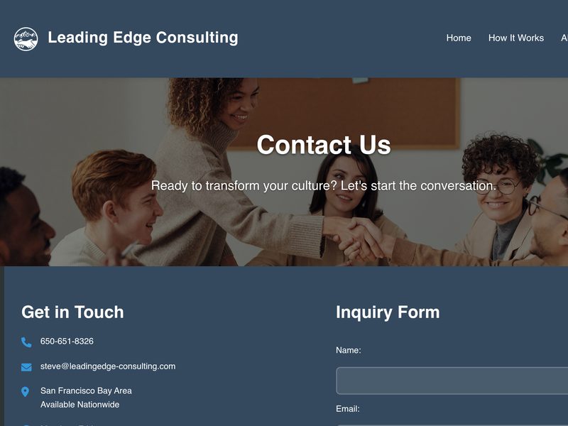 Leading Edge Consulting website
